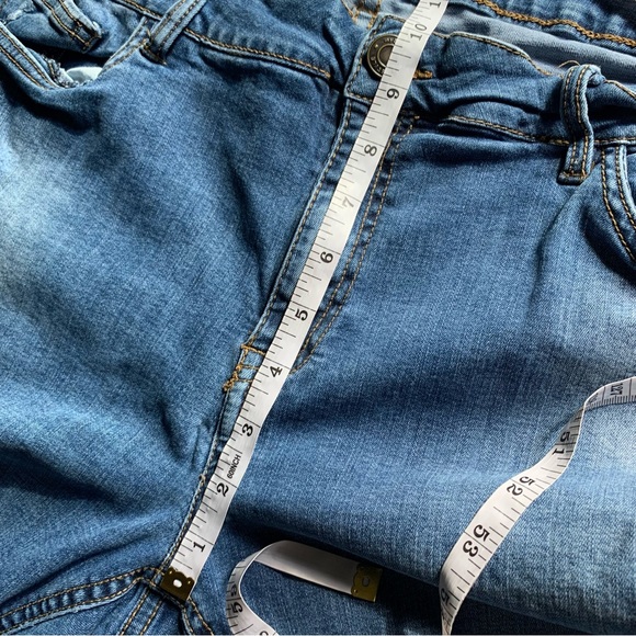 MyStyle Ladies Distressed Blue Skinny Jeans - Picture 7 of 8